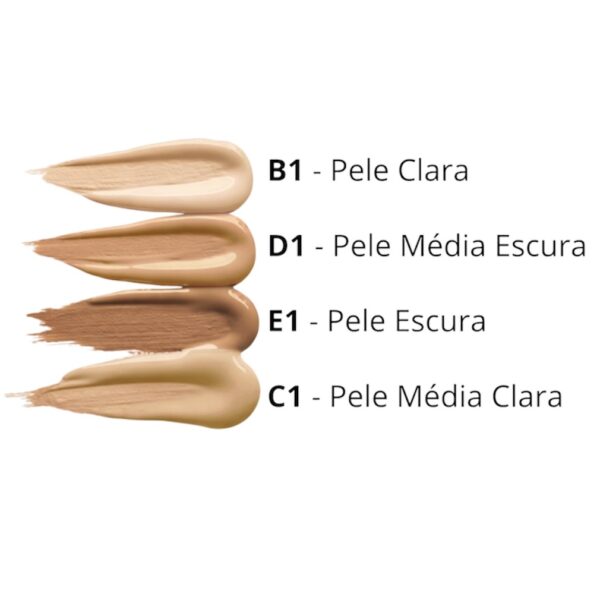 Tons do protetor solar com cor KHOR